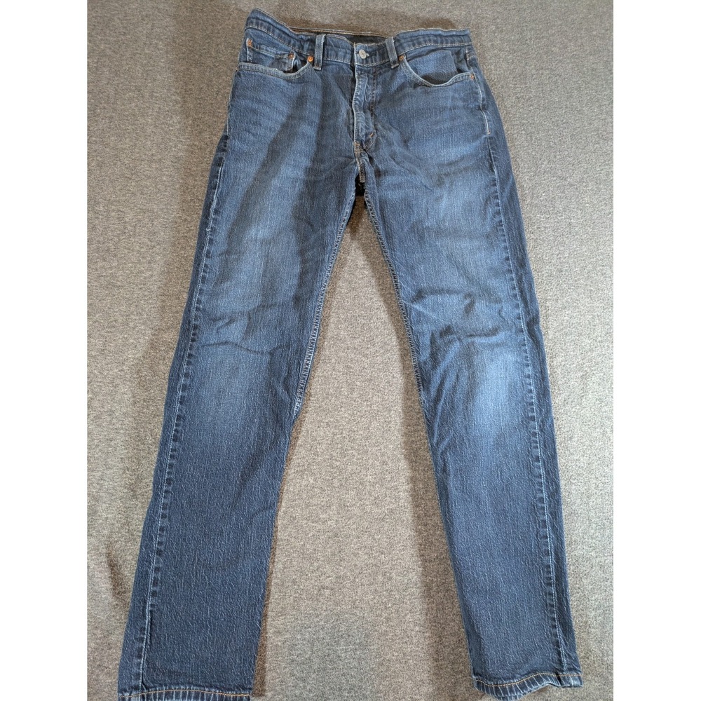 Levi's Jeans Men's 505 regular straight jeans W34 L34 Med blue stretch denim